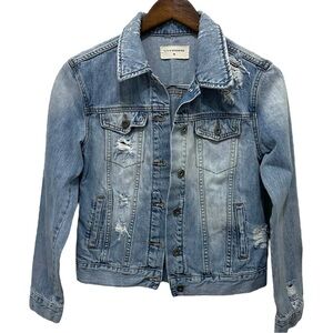 057 Reserved Denim Jacket | EUC Light blue wash | Streetwear & Trendy (Size 36)